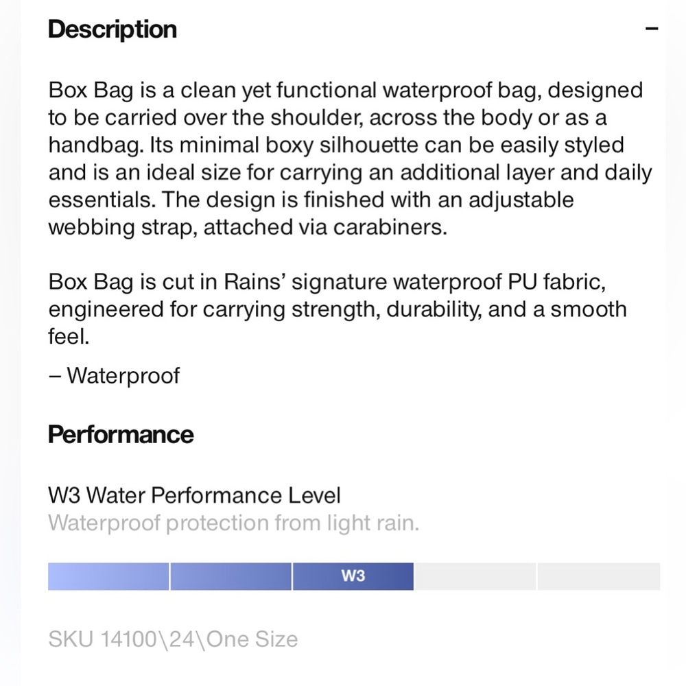 NWT Rains Box Bag Should Crossbody Bag Waterproof Sand Color - Picture 3 of 16